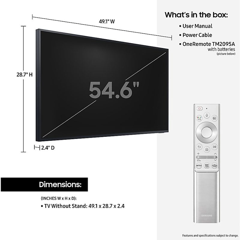 Samsung The Terrace LST7T QN55LST7TAF 54.6" Smart LED-LCD TV - 4K UHDTV - Titan Black - Quantum Dot LED Backlight - Bixby, Google Assistant, Alexa Supported - 3840 x 2160 Resolution - Image 4