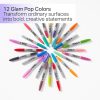 Sharpie® Glam Pop Permanent Markers, Ultra-Fine Point, Assorted Colors, Pack Of 24 Markers - Image 3
