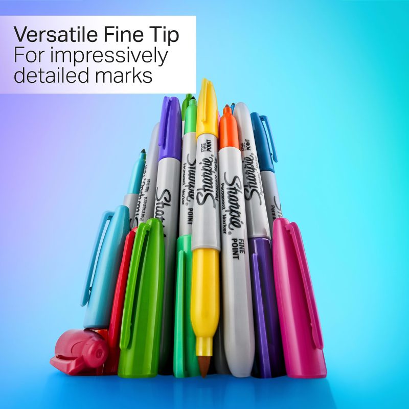 Sharpie® Glam Pop Permanent Markers, Ultra-Fine Point, Assorted Colors, Pack Of 24 Markers - Image 5