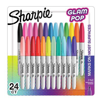 Sharpie® Permanent Fine-Point Markers, Red, Pack Of 36 - Assorted,24