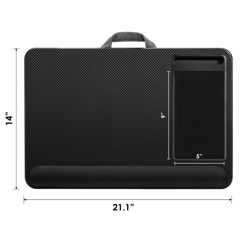 LapGear® Home Office Pro Lap Desk, 21.1” x 14” x 2.6”, Black Carbon - Image 7