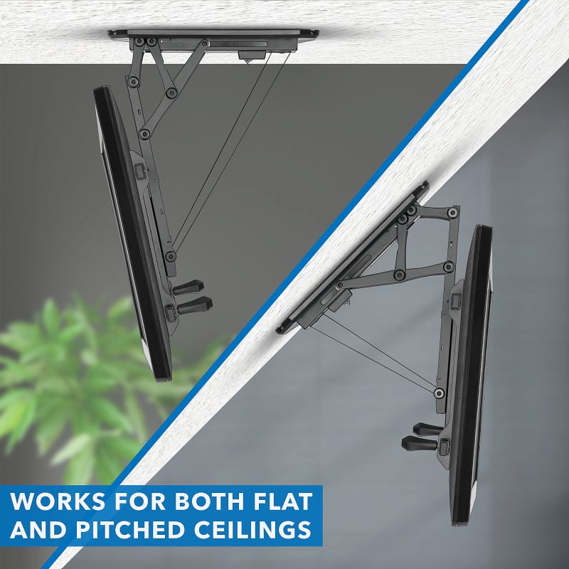Mount-It! Motorized Ceiling 70" TV Mount With Remote and App Controller, Black - Image 7