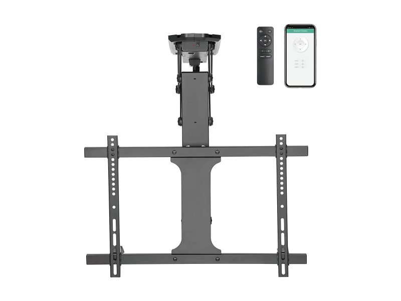 Mount-It! Motorized Ceiling 70" TV Mount With Remote and App Controller, Black - Image 9