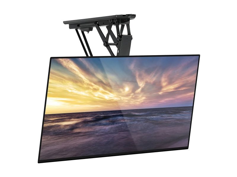 Mount-It! Motorized Ceiling 70" TV Mount With Remote and App Controller, Black - Image 10