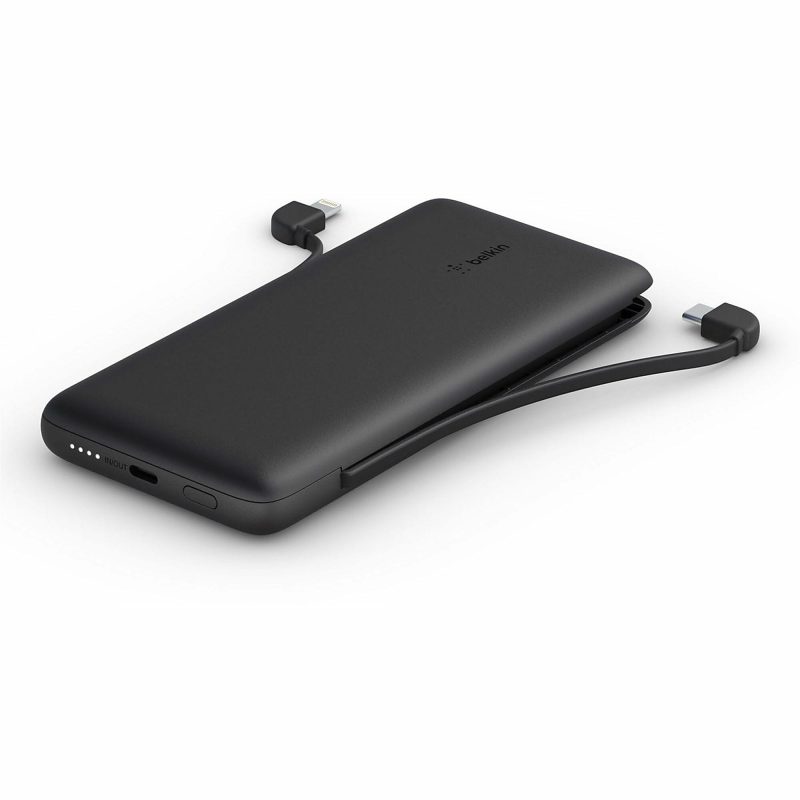 Belkin BoostCharge Plus 10K USB-C Power Bank with Integrated Cables - Black - Image 2