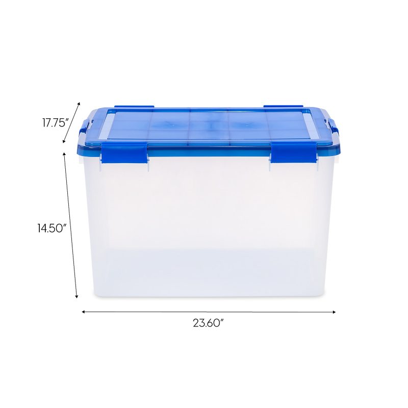 Iris® 74 Qt [18.5 GAL] Element Resistant Ultimate Clear Storage Box - Image 7