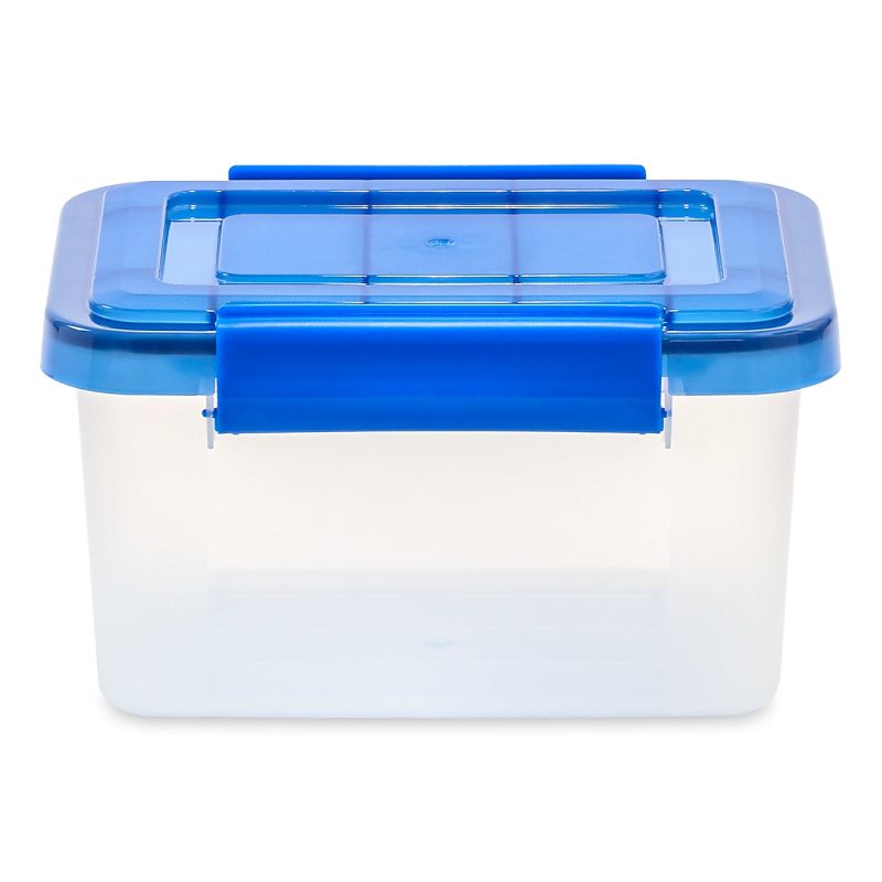 Iris Ultimate Weathertight Storage Boxes, 11-1/2”L x 12-7/16”W x 10-1/4”H, 6.5 Qt, Clear, Set Of 5 Boxes - Image 2
