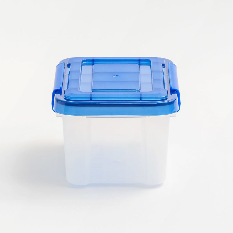 Iris Ultimate Weathertight Storage Boxes, 11-1/2”L x 12-7/16”W x 10-1/4”H, 6.5 Qt, Clear, Set Of 5 Boxes - Image 3