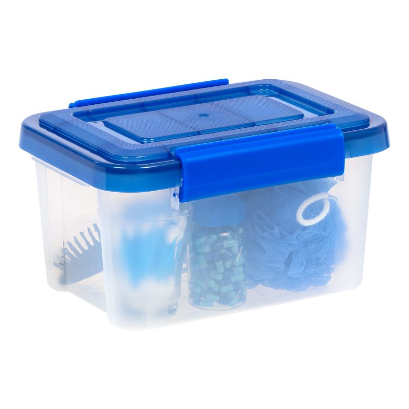 Iris Ultimate Weathertight Storage Boxes, 11-1/2”L x 12-7/16”W x 10-1/4”H, 6.5 Qt, Clear, Set Of 5 Boxes - Image 10