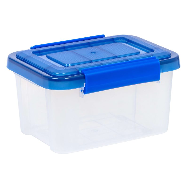 Iris Ultimate Weathertight Storage Boxes, 11-1/2”L x 12-7/16”W x 10-1/4”H, 6.5 Qt, Clear, Set Of 5 Boxes - Image 11