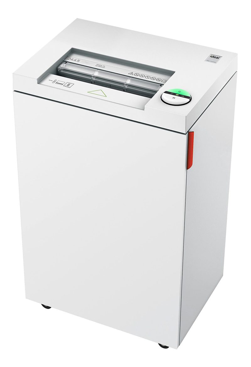 ideal 2445 Cros-Cut Commercia Paper Shredder, Made in Germany, Continuous Operation, 6 to 8 Sheet Feed Capacity, 9-Gallon Bin, Shreds Staples/Paper Clips/Credit Cards, P-5 Security - Image 2