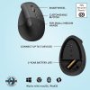 Logitech Lift Vertical Ergonomic Mouse, Graphite, Wireless, Quiet clicks - Image 7