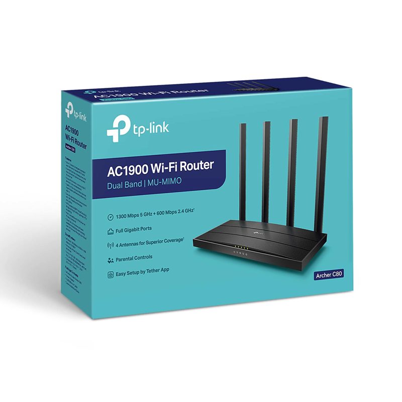 TP-LINK® Archer C80 AC1900 MU-MIMO Wi-Fi Wireless Router - Image 4