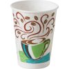 Dixie PerfecTouch 8 oz Insulated Paper Hot Coffee Cups by GP Pro - 50 / Pack - 20 / Carton - Coffee Haze - Paper, Cellulose Fiber - Hot Drink - Image 3