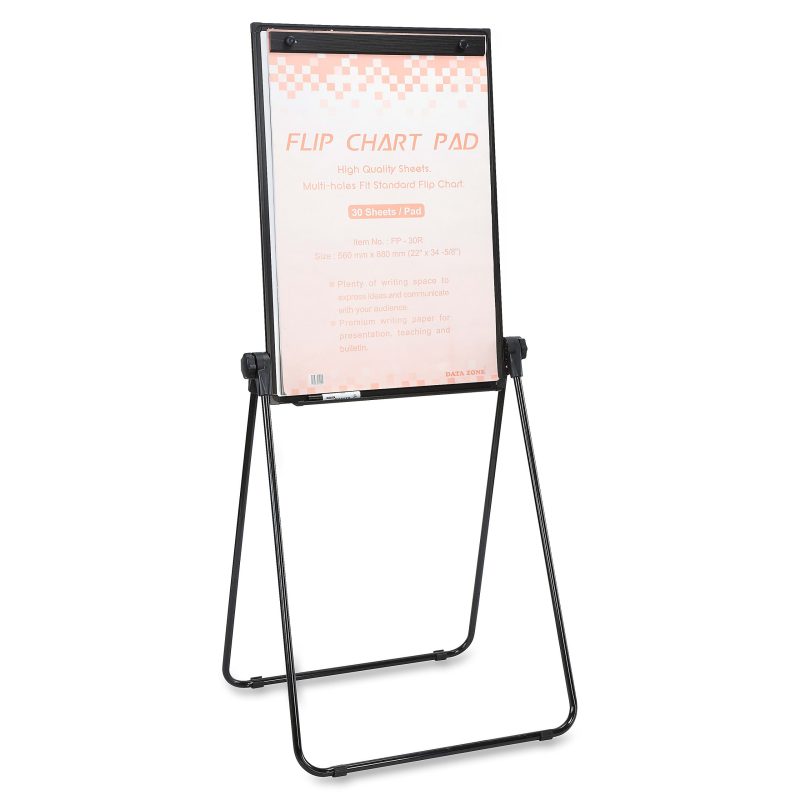Lorell 2-sided Dry-Erase Easel with Flip-Chart Clip - 36" (3 ft) Width x 24" (2 ft) Height - Melamine Surface - Black Steel Frame - Rectangle - 1 Each - Image 2