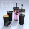 Asobu Marina 2-in-1 Tumbler, 28 Oz, Black - Image 2