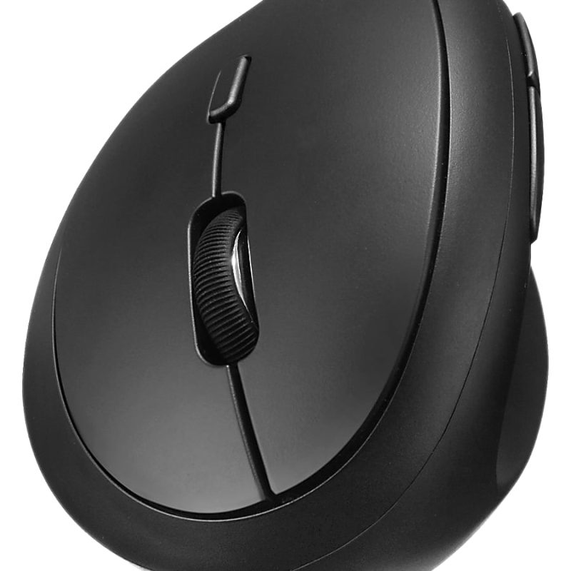 Adesso iMouse V10 - Wireless Vertical Ergonomic Mini Mouse - Optical - Wireless - Radio Frequency - 2.40 GHz - Black - USB - 1600 dpi - Scroll Wheel - 6 Button(s) - Right-handed - Image 3