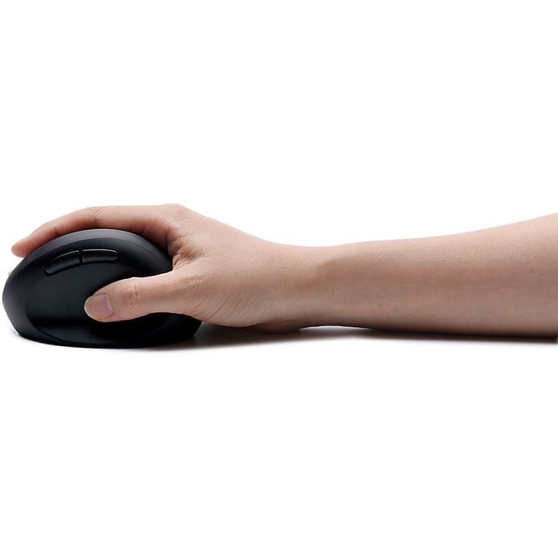 Adesso iMouse V10 - Wireless Vertical Ergonomic Mini Mouse - Optical - Wireless - Radio Frequency - 2.40 GHz - Black - USB - 1600 dpi - Scroll Wheel - 6 Button(s) - Right-handed - Image 9