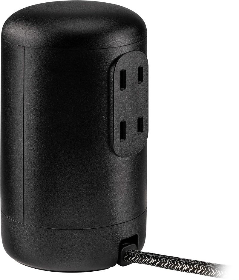 Philips 3 USB-A/1 USB-C/2-Outlet Desktop Charging Station, 5', Black - Image 3