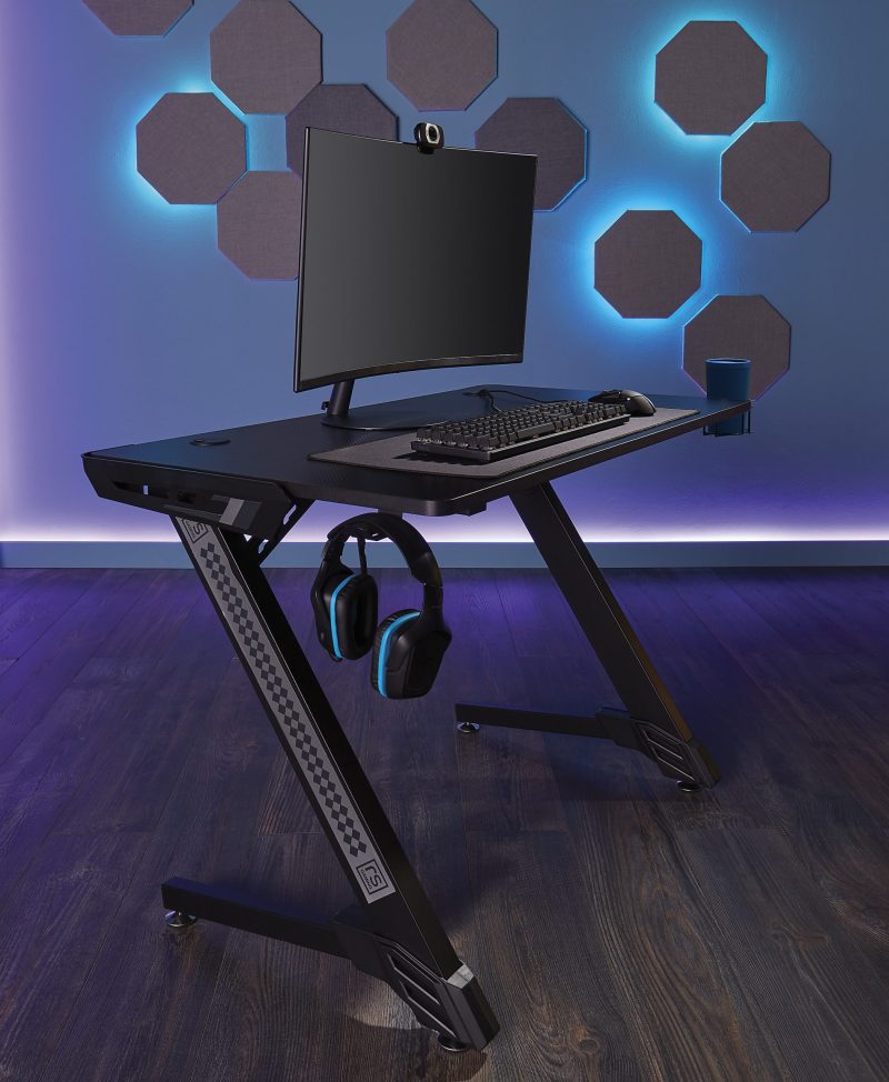 RS Gaming™ Venno 45"W Gaming Computer Desk, Black