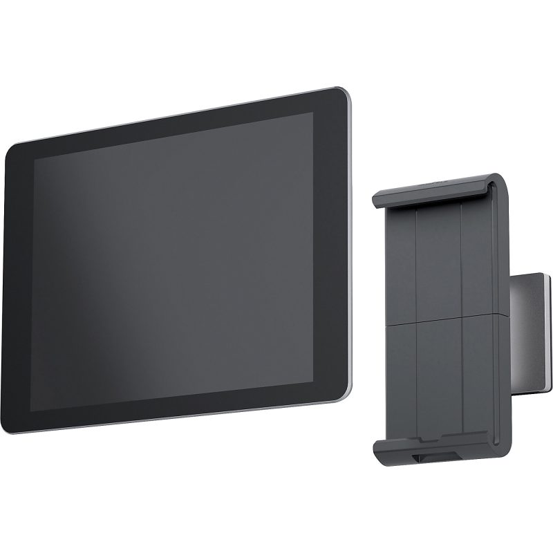 DURABLE® TABLET HOLDER Wall Mount - Fits most 7"-13" Tablets, 360 Degrees Rotation with Anti-Theft Device, Silver/Charcoal - Image 3