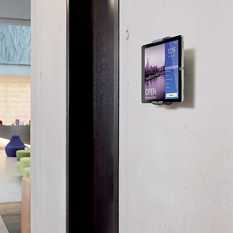 DURABLE® TABLET HOLDER Wall Mount - Fits most 7"-13" Tablets, 360 Degrees Rotation with Anti-Theft Device, Silver/Charcoal - Image 5