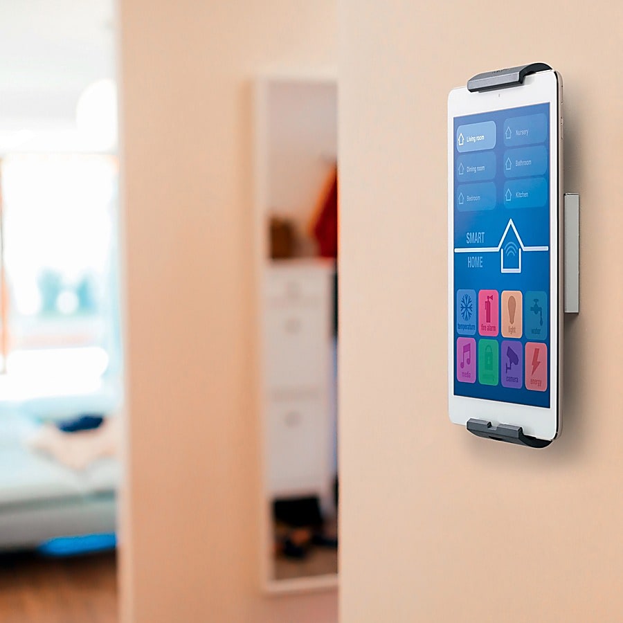 DURABLE® TABLET HOLDER Wall Mount - Fits most 7"-13" Tablets, 360 Degrees Rotation with Anti-Theft Device, Silver/Charcoal - Image 7