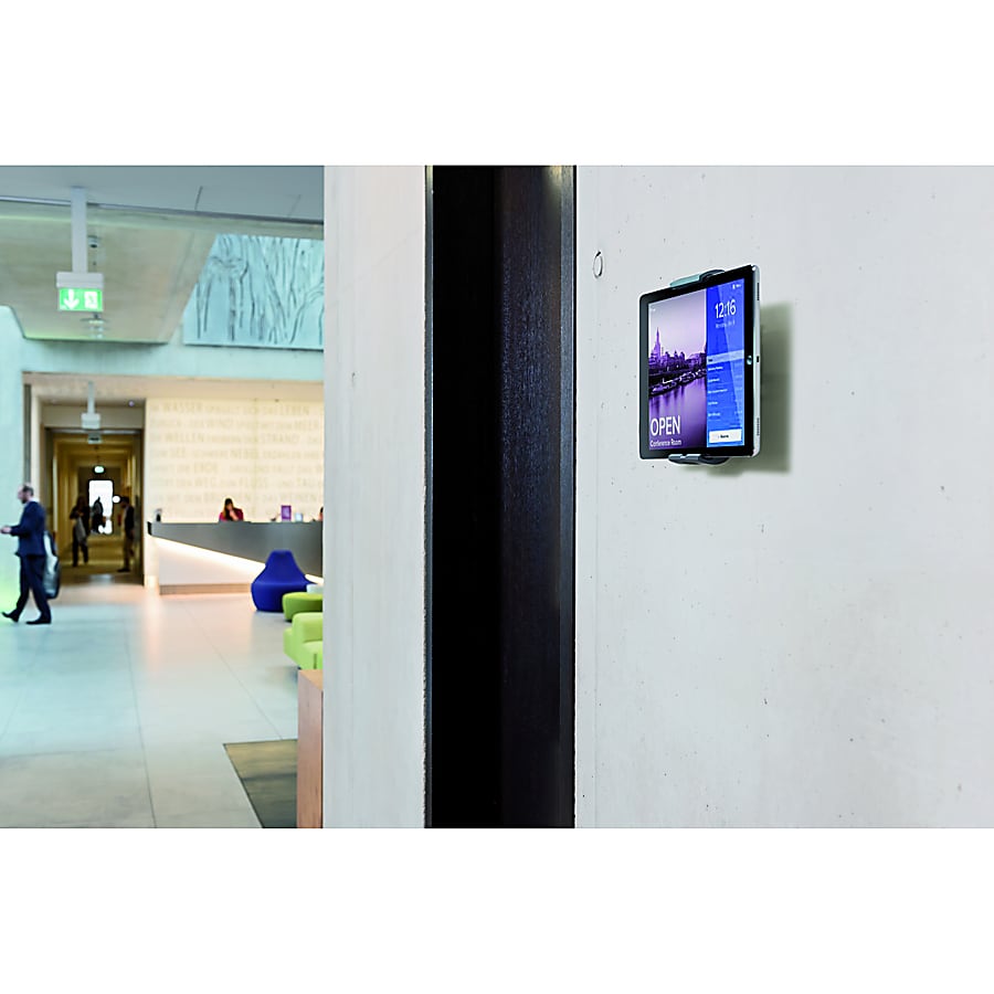 DURABLE® TABLET HOLDER Wall Mount - Fits most 7"-13" Tablets, 360 Degrees Rotation with Anti-Theft Device, Silver/Charcoal - Image 11