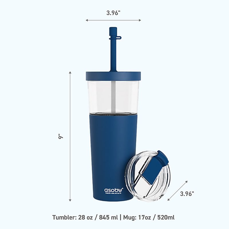 Asobu Marina 2-in-1 Tumbler, 28 Oz, Blue - Image 6