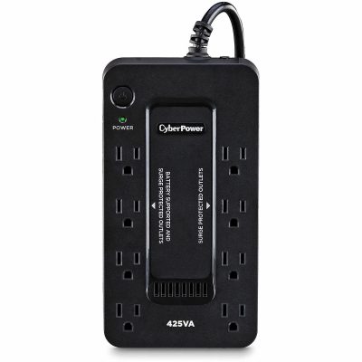 CyberPower ST425 Standby UPS Systems - 425VA/260W, 120 VAC, NEMA 5-15P, Compact, 8 Outlets, $75000 CEG, 3YR Warranty
