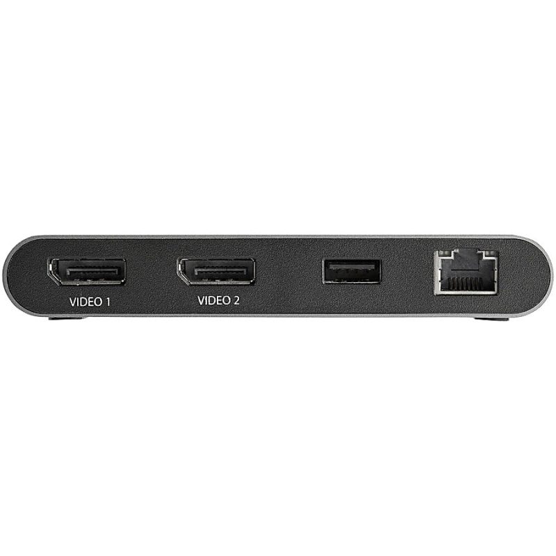 StarTech.com Thunderbolt 3 Mini Dock - Portable Dual Monitor TB3 Docking Station DisplayPort 4K 60Hz - 1x USB-A, GbE - 11" (28cm) Cable - Thunderbolt 3 mini dock - 40Gb video & data/dual monitor DisplayPort 4K 60Hz/1x USB-A 3.0 5Gbps/GbE - Image 4