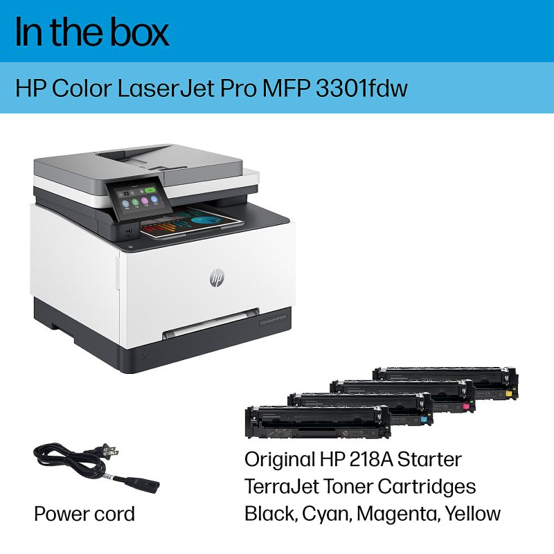HP Color LaserJet Pro MFP 3301fdw Wireless Laser Color Printer - Image 6