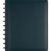 TUL® Discbound Notebook With Leather Cover, Letter Size, Narrow Ruled, 60 Sheets, Navy