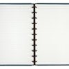 TUL® Discbound Notebook With Leather Cover, Letter Size, Narrow Ruled, 60 Sheets, Navy - Image 2