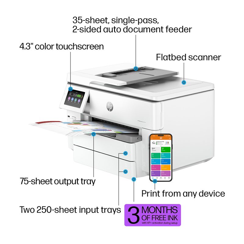 HP OfficeJet Pro 9730e All In One Wide format with 3 months free instant Ink with HP+ - Image 3