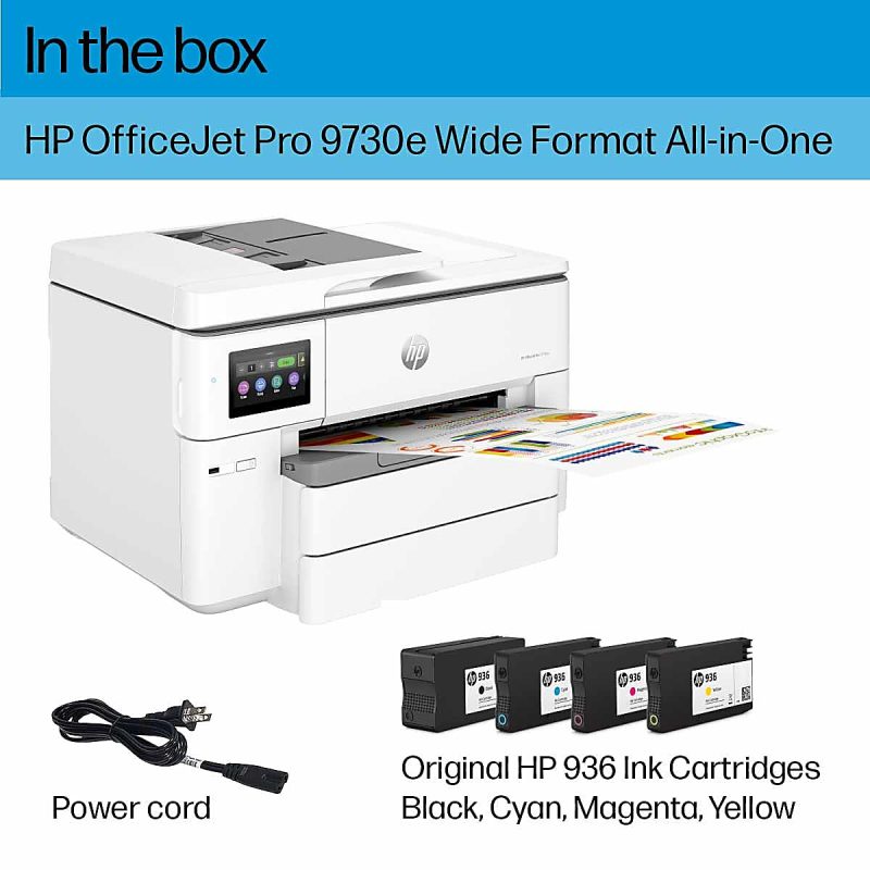 HP OfficeJet Pro 9730e All In One Wide format with 3 months free instant Ink with HP+ - Image 5