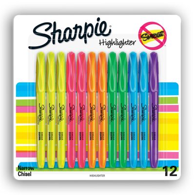 Sharpie® Accent Pocket Highlighters, Chisel Tip, Assorted Barrel Colors, Assorted Ink Colors, Pack Of 24 Highlighters - Assorted,12