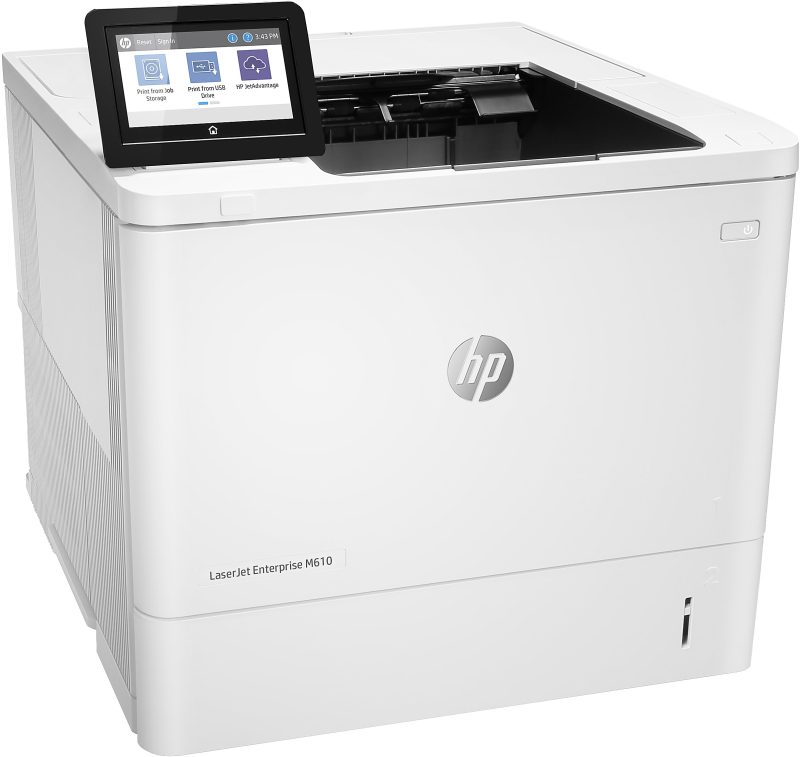 HP LaserJet Enterprise M610dn Laser Monochrome Printer - Image 2
