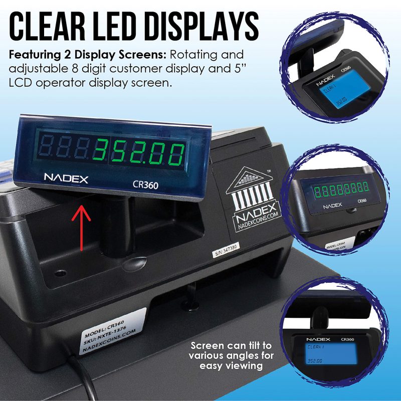 Nadex Coins Thermal-Print Electronic Cash Register, Black, NWHNXTE1376 - Image 7