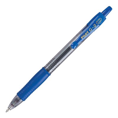 Pilot G2 Premium Gel Roller Pen, Bold Point, 1.0 mm, Black Barrel, Black Ink, Pack Of 12 - Blue,12