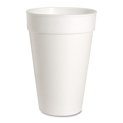 Genuine Joe Hot/Cold Foam Cups, 16 Oz, White, Carton Of 500 Cups
