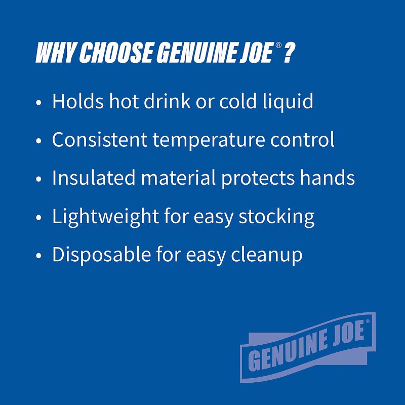 Genuine Joe Hot/Cold Foam Cups, 16 Oz, White, Carton Of 500 Cups - Image 9