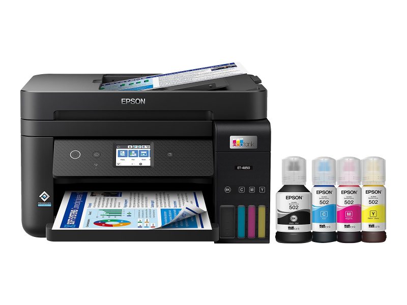 Epson EcoTank ET-4850 All-in-One Supertank Printer - Multifunction printer - color - ink-jet - refillable - 8.5 in x 14 in (original) - A4/Legal (media) - up to 11 ppm (copying - Image 8