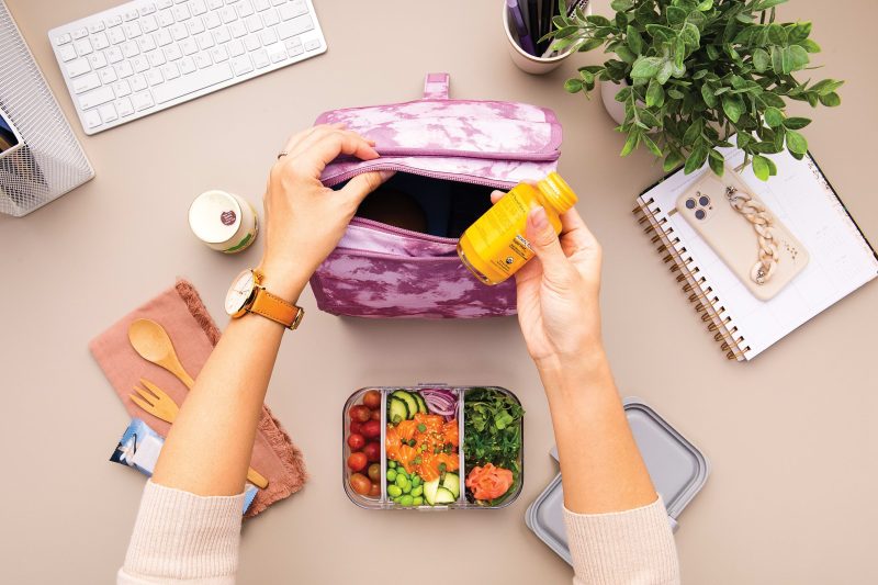 PackIt® Freezable Lunch Bag, 10”H x 8-1/2”W x 2-1/4”D, Mulberry Tie Dye - Image 5