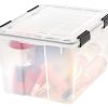 IRIS® Weathertight® Storage Container, 46 Quarts, 11 4/5" x 15 4/5" x 19 7/10", Clear - Image 3