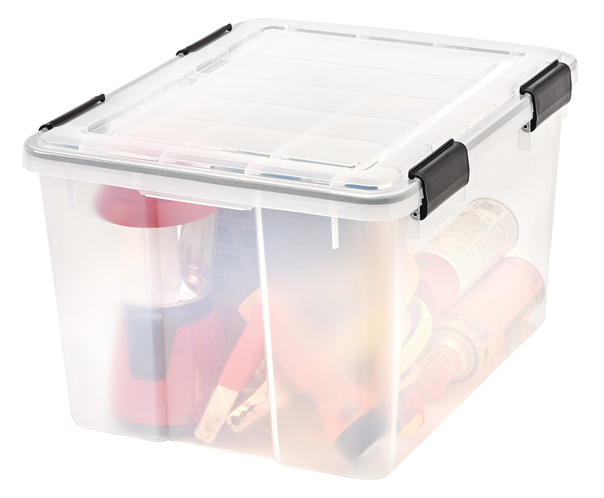 IRIS® Weathertight® Storage Container, 46 Quarts, 11 4/5" x 15 4/5" x 19 7/10", Clear - Image 3