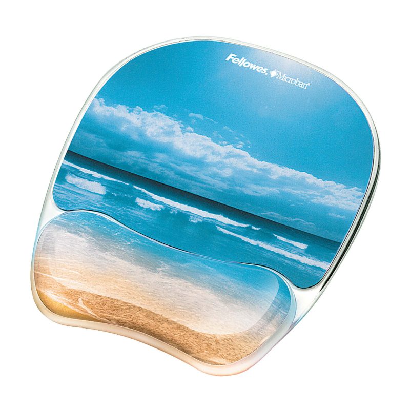 Fellowes® Gel Mouse Pad With Wrist Rest, Sandy Beach - Image 2