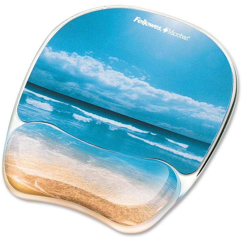 Fellowes® Gel Mouse Pad With Wrist Rest, Sandy Beach - Image 3