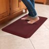 GelPro NewLife Designer Comfort Leather Grain Anti-Fatigue Floor Mat, 20" x 32", Cranberry - Image 2