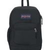 Jansport Cross Town Plus Backpack With 15" Laptop Pocket, 100% Recycled, Black